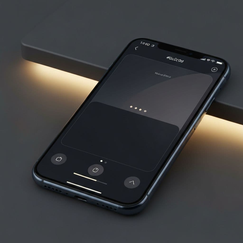 Dispositivo móvil mostrando el trackpad remoto en orientación apaisada