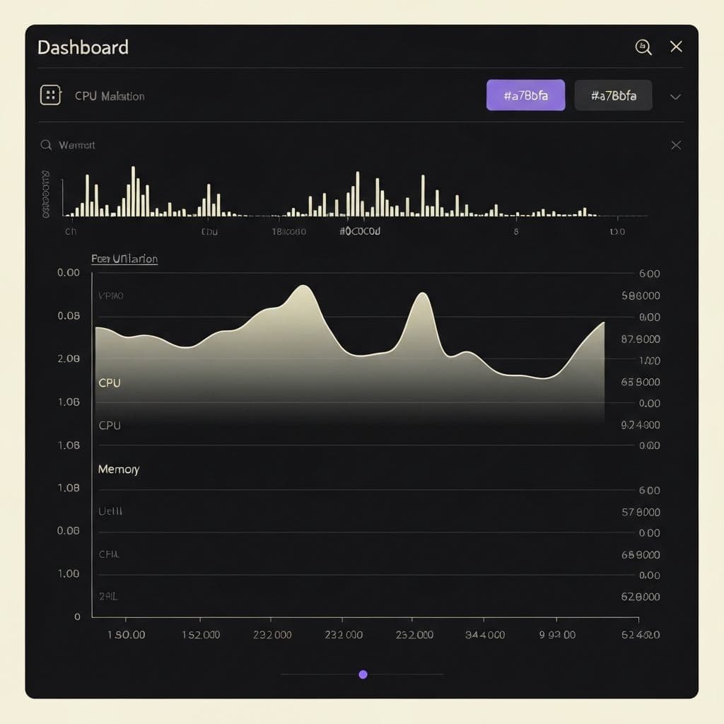 Métricas de CPU y memoria de los VPS en producción