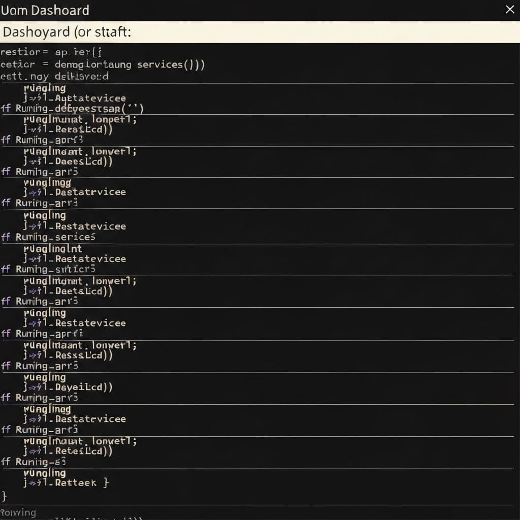 Dashboard de despliegues con servicios corriendo en VPS propios